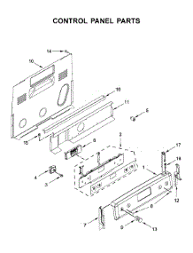 Control Panel Parts parts for Kitchenaid Electric Range YKFEG500EWH3 from AppliancePartsPros.com