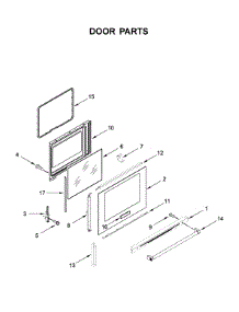 Door Parts parts for Kitchenaid Electric Range YKFEG500EWH3 from AppliancePartsPros.com