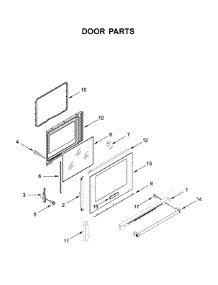 Door Parts parts for Kitchenaid Electric Range YKFEG500EWH4 from AppliancePartsPros.com