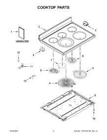 Cooktop Parts parts for Kitchenaid Electric Range YKFEG500EWH5 from AppliancePartsPros.com