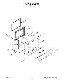 Door Parts parts for Kitchenaid Electric Range YKFEG500EWH5 from AppliancePartsPros.com