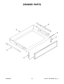 Drawer Parts parts for Kitchenaid Electric Range YKFEG500EWH7 from AppliancePartsPros.com