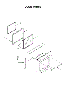 Door Parts parts for Kitchenaid Electric Range YKFEG510ESS3 from AppliancePartsPros.com