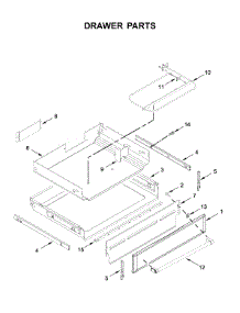 Drawer Parts parts for Kitchenaid Electric Range YKFEG510ESS3 from AppliancePartsPros.com