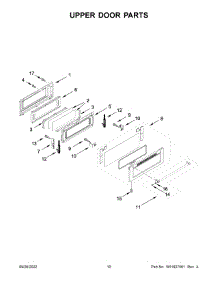 Upper Door Parts parts for Kitchenaid Electric Range YKFID500ESS5 from AppliancePartsPros.com