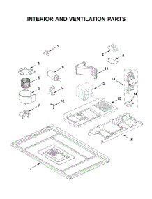 Interior And Ventilation Parts parts for Kitchenaid Built-In Microwave YKMBT5011KS0 from AppliancePartsPros.com