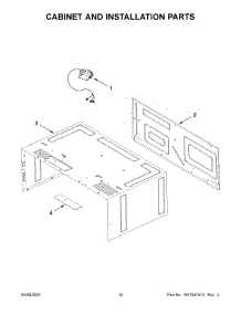 Cabinet And Installation Parts parts for Kitchenaid Built-In Microwave YKMBT5011KS01 from AppliancePartsPros.com