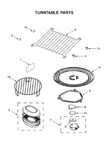 Turntable Parts parts for Kitchenaid Microwave/Hood Combo YKMHC319EBS4 from AppliancePartsPros.com