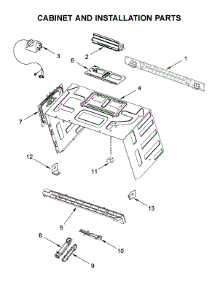 Cabinet And Installation Parts parts for Kitchenaid Microwave/Hood Combo YKMHC319EBS4 from AppliancePartsPros.com
