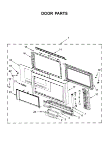 Door Parts parts for Kitchenaid Microwave/Hood Combo YKMHC319KPS0 from AppliancePartsPros.com