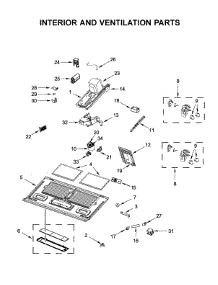 Interior And Ventilation Parts parts for Kitchenaid Microwave/Hood Combo YKMHC319KPS0 from AppliancePartsPros.com