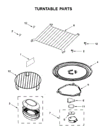 Turntable Parts parts for Kitchenaid Microwave/Hood Combo YKMHC319KPS0 from AppliancePartsPros.com
