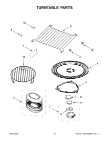 Turntable Parts parts for Kitchenaid Microwave/Hood Combo YKMHC319KPS01 from AppliancePartsPros.com