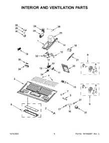 Interior And Ventilation Parts parts for Kitchenaid Microwave/Hood Combo YKMHC319LBS00 from AppliancePartsPros.com