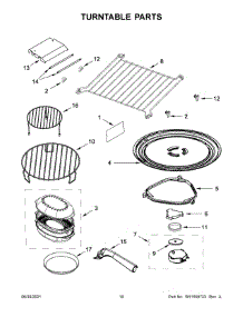 Turntable Parts parts for Kitchenaid Microwave/Hood Combo YKMHP519ES05 from AppliancePartsPros.com
