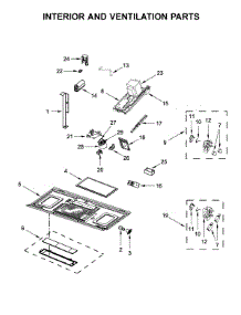 Interior And Ventilation Parts parts for Kitchenaid Microwave/Hood Combo YKMHS120EB7 from AppliancePartsPros.com