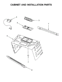 Cabinet And Installation Parts parts for Kitchenaid Microwave/Hood Combo YKMHS120EB7 from AppliancePartsPros.com