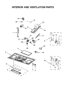 Interior And Ventilation Parts parts for Kitchenaid Microwave/Hood Combo YKMHS120EBS4 from AppliancePartsPros.com