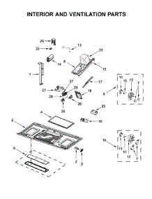 Interior And Ventilation Parts parts for Kitchenaid Microwave/Hood Combo YKMHS120EBS5 from AppliancePartsPros.com