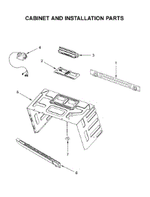 Cabinet And Installation Parts parts for Kitchenaid Microwave/Hood Combo YKMHS120EBS5 from AppliancePartsPros.com