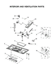 Interior And Ventilation Parts parts for Kitchenaid Microwave/Hood Combo YKMHS120EBS6 from AppliancePartsPros.com