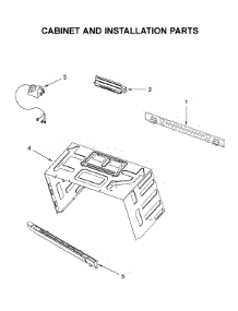 Cabinet And Installation Parts parts for Kitchenaid Microwave/Hood Combo YKMHS120EBS6 from AppliancePartsPros.com