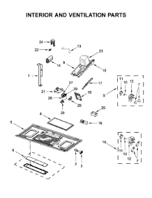 Interior And Ventilation Parts parts for Kitchenaid Microwave/Hood Combo YKMHS120EW8 from AppliancePartsPros.com