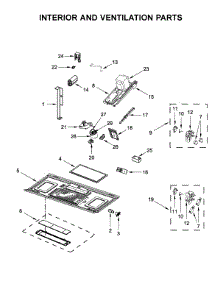 Interior And Ventilation Parts parts for Kitchenaid Microwave/Hood Combo YKMHS120EW9 from AppliancePartsPros.com