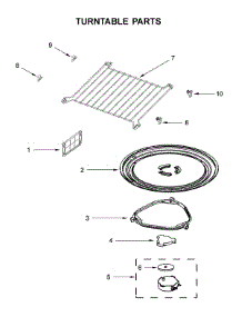 Turntable Parts parts for Kitchenaid Microwave/Hood Combo YKMHS120KPS0 from AppliancePartsPros.com