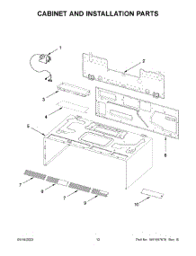 Cabinet And Installation Parts parts for Kitchenaid Microwave/Hood Combo YKMLS311HSS09 from AppliancePartsPros.com