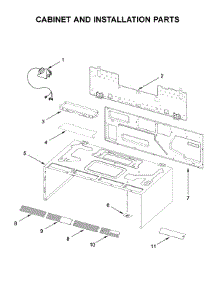 Cabinet And Installation Parts parts for Kitchenaid Microwave/Hood Combo YKMLS311HSS4 from AppliancePartsPros.com
