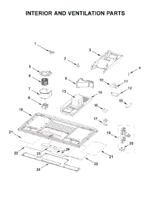 Interior And Ventilation Parts parts for Kitchenaid Microwave/Hood Combo YKMLS311HWH5 from AppliancePartsPros.com