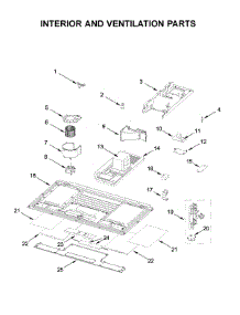 Interior And Ventilation Parts parts for Kitchenaid Microwave/Hood Combo YKMLS311HWH7 from AppliancePartsPros.com