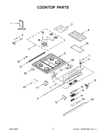 Cooktop Parts parts for Kitchenaid Electric Range YKSDB900ESS8 from AppliancePartsPros.com
