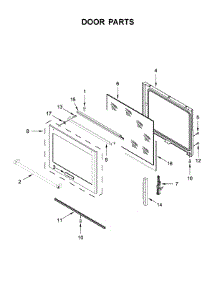 Door Parts parts for Kitchenaid Electric Range YKSEB900ESS3 from AppliancePartsPros.com