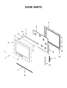 Door Parts parts for Kitchenaid Electric Range YKSEB900EWH3 from AppliancePartsPros.com