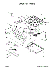 Cooktop Parts parts for Kitchenaid Electric Range YKSEB900EWH4 from AppliancePartsPros.com