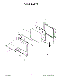 Door Parts parts for Kitchenaid Electric Range YKSEG700EBS4 from AppliancePartsPros.com