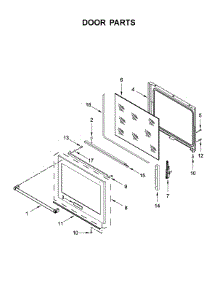 Door Parts parts for Kitchenaid Electric Range YKSEG700ESS3 from AppliancePartsPros.com
