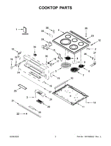 Cooktop Parts parts for Kitchenaid Electric Range YKSEG700ESS6 from AppliancePartsPros.com