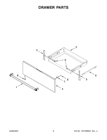 Drawer Parts parts for Kitchenaid Electric Range YKSEG700ESS6 from AppliancePartsPros.com