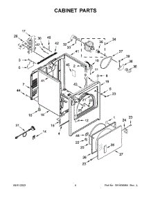 Cabinet Parts parts for Maytag Dryer YMED5030MW0 from AppliancePartsPros.com