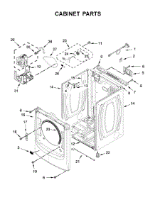 Cabinet Parts parts for Maytag Dryer YMED5630HW0 from AppliancePartsPros.com