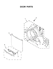 Door Parts parts for Maytag Dryer YMED5630HW0 from AppliancePartsPros.com