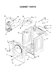 Cabinet Parts parts for Maytag Dryer YMED5630HW1 from AppliancePartsPros.com