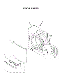 Door Parts parts for Maytag Dryer YMED5630HW1 from AppliancePartsPros.com