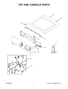 Top And Console Parts parts for Maytag Dryer YMED5630MBK0 from AppliancePartsPros.com