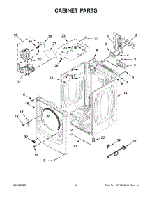 Cabinet Parts parts for Maytag Dryer YMED5630MBK0 from AppliancePartsPros.com