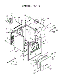 Cabinet Parts parts for Maytag Dryer YMED6200KW0 from AppliancePartsPros.com