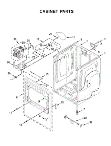 Cabinet Parts parts for Maytag Dryer YMED6230HC0 from AppliancePartsPros.com
